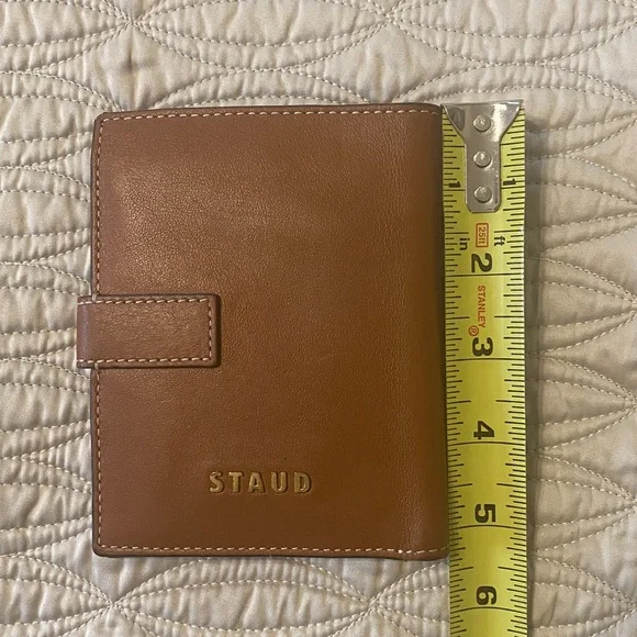 STAUD brown leather bifold wallet - Picture 6 of 15
